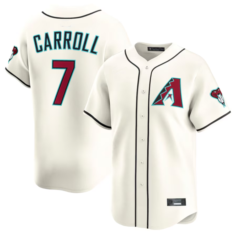 Crovyle A.Diamondbacks #7 Corbin Carroll Player Cream Limited American Personalized Stitched Jerseys