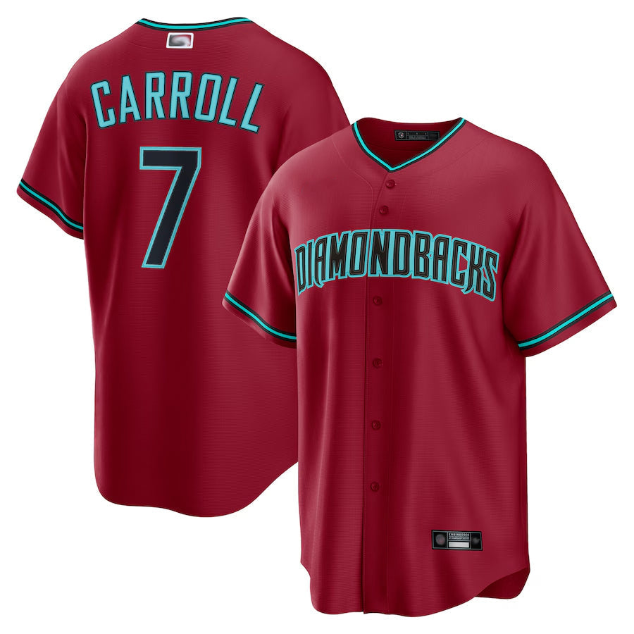 Crovyle A.Diamondbacks #7 Corbin Carroll Player Red Home Replica Personalized Stitched Jerseys