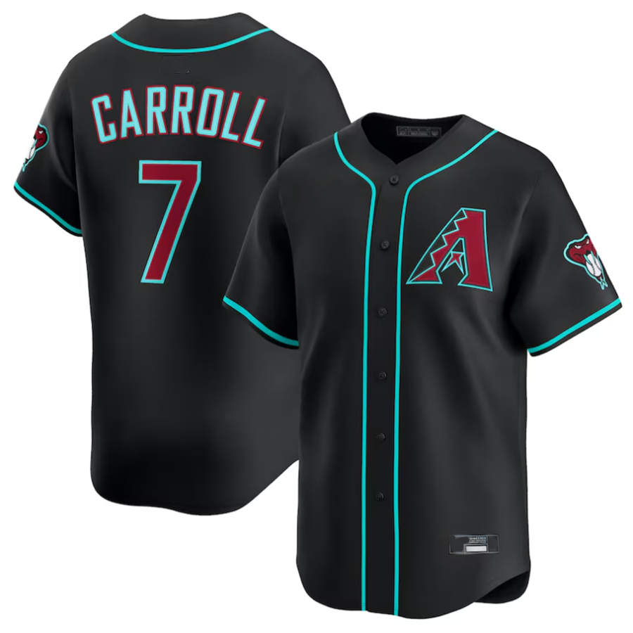 Crovyle A.Diamondbacks #7 Corbin Carroll Player Black Limited American Personalized Stitched Jerseys