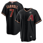 Crovyle A.Diamondbacks #7 Corbin Carroll Player Black World Series Replica Personalized Stitched Jerseys