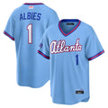 Crovyle A.Braves #1 Ozzie Albies Player Powder Blue 2026 City Connect T shirt Stitched Jerseys