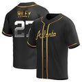 Crovyle A.Braves #27 Austin Riley Player Black&Gold Replica en Alternate Stitched Jerseys