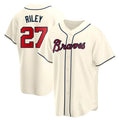 Crovyle A.Braves #27 Austin Riley Player Cream Replica Alternate Stitched Jerseys