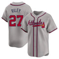 Crovyle A.Braves #27 Austin Riley Player Gray Limited Away Stitched Jerseys