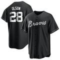 Crovyle A.Braves #28 Matt Olson Player Black&Gold Replica en Alternate Stitched Jerseys