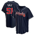 Crovyle A.Braves #51 Chris Sale Player Navy City Connect Stitched Jerseys