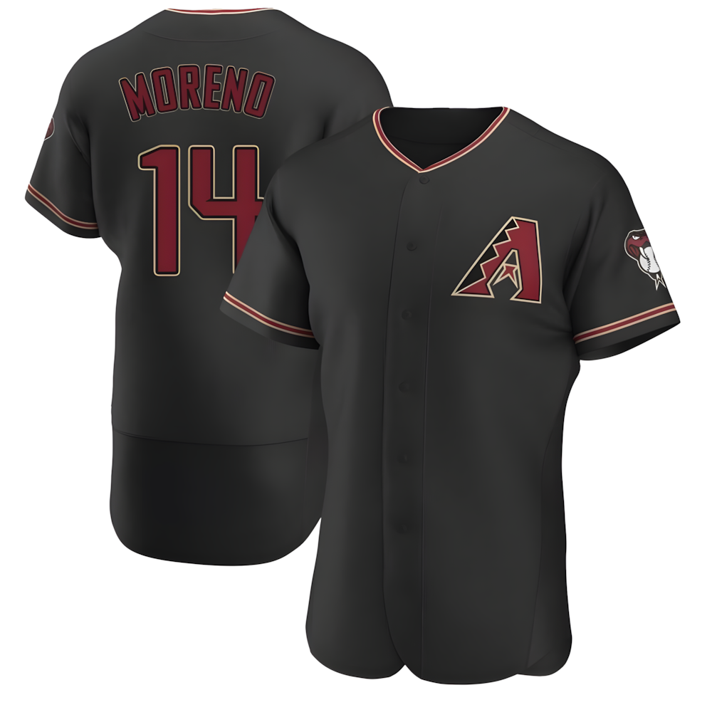 Crovyle A.Diamondbacks #14 Gabriel Moreno Player Black Authentic Alternate Stitched Jerseys