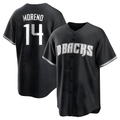 Crovyle A.Diamondbacks #14 Gabriel Moreno Player Black jersey White Replica Stitched Jerseys