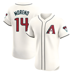 Crovyle A.Diamondbacks #14 Gabriel Moreno Player Cream Elite Home Patch Stitched Jerseys