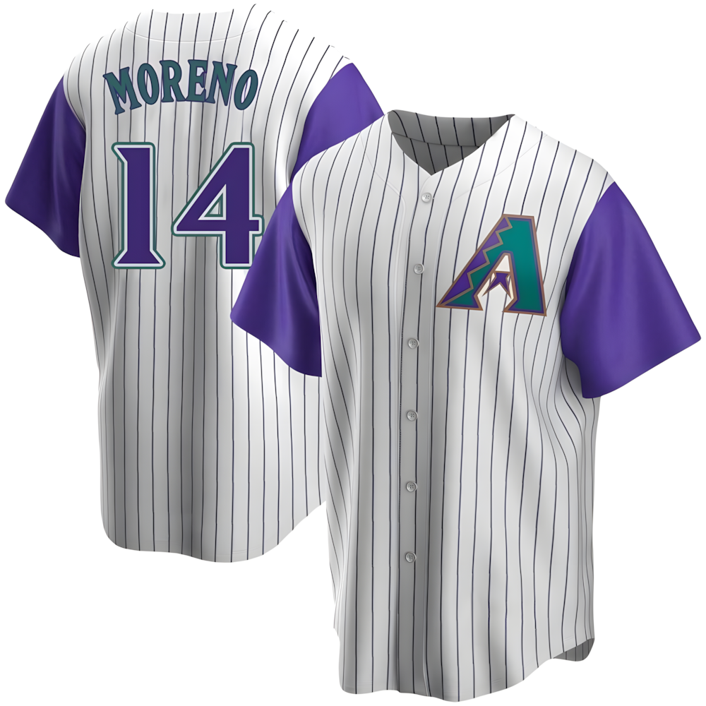 Crovyle A.Diamondbacks #14 Gabriel Moreno Player Purple Replica Alternate Cooperstown Collection Stitched Jerseys