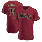 Crovyle A.Diamondbacks #14 Gabriel Moreno Player Red Authentic Crimson Alternate Stitched Jerseys