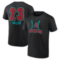 Crovyle A.Diamondbacks #23 Zac Gallen Player Black Fuse City Connect round collar T shirt Stitched Jerseys