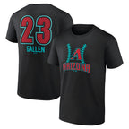 Crovyle A.Diamondbacks #23 Zac Gallen Player Black Fuse City Connect round collar T shirt Stitched Jerseys