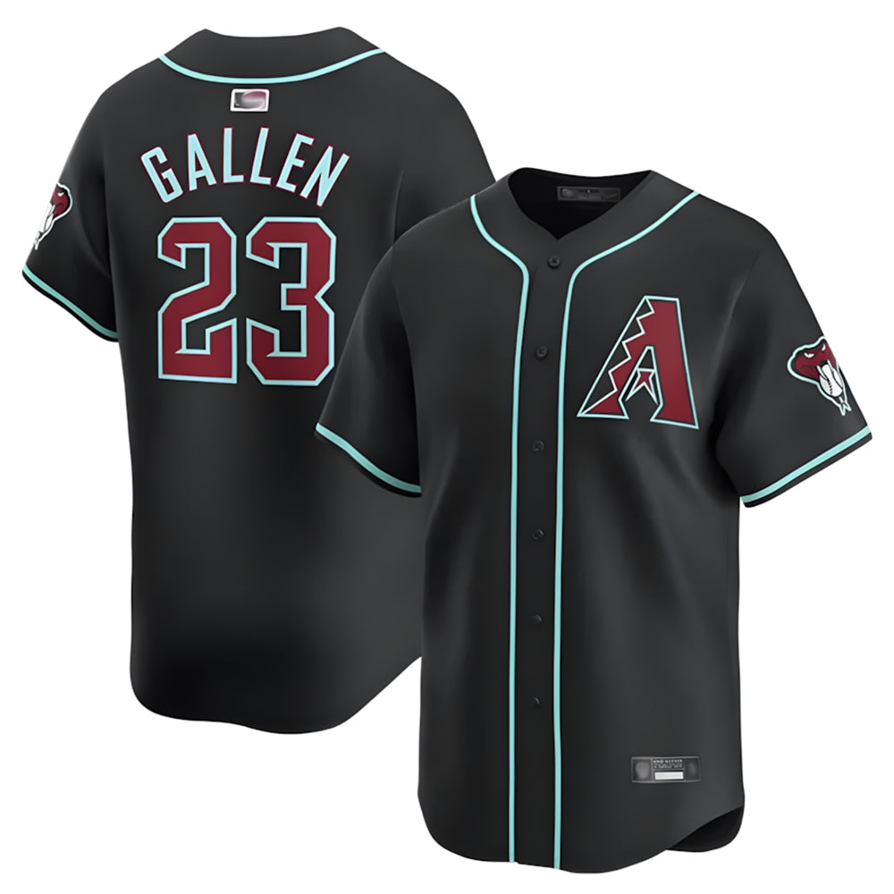 Crovyle A.Diamondbacks #23 Zac Gallen Player Black Replica Game Stitched Jerseys