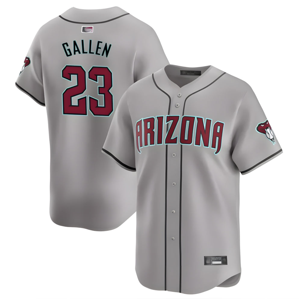 Crovyle A.Diamondbacks #23 Zac Gallen Player Gray Replica Game Stitched Jerseys