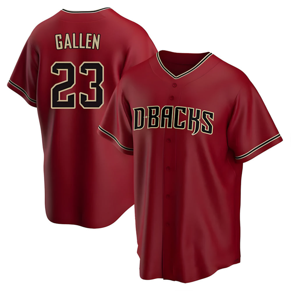 Crovyle A.Diamondbacks #23 Zac Gallen Player Red Replica Game Stitched Jerseys