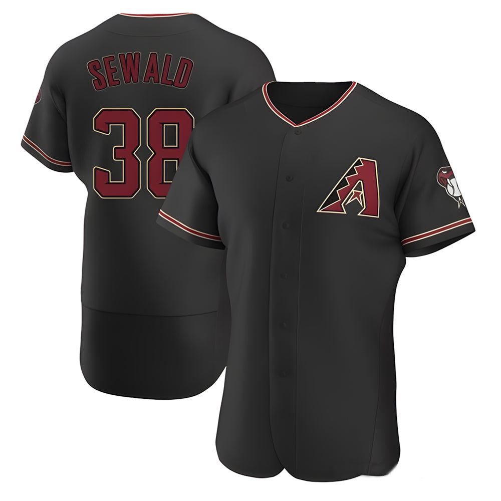 Crovyle A.Diamondbacks #38 Paul Sewald Player Black Alternate Authentic Stitched Jersey