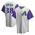 Crovyle A.Diamondbacks #38 Paul Sewald Player Cream Purple Alternate Cooperstown Collection Stitched Jersey