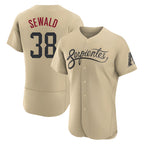 Crovyle A.Diamondbacks #38 Paul Sewald Player Gold Authentic City Connect Stitched Jersey