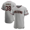 Crovyle A.Diamondbacks #38 Paul Sewald Player Gray Authentic Road Stitched Jersey