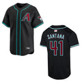 Crovyle A.Diamondbacks #41 Carlos Santana Player Black Player game time Stitched Jersey