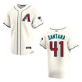 Crovyle A.Diamondbacks #41 Carlos Santana Player Cream game time Stitched Jersey