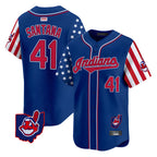 Crovyle A.Diamondbacks #41 Carlos Santana Player Royal Independence Day Vapor Premier Limited Stitched Jersey