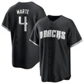 Crovyle A.Diamondbacks #4 Ketel Marte Player Black Pointed collar Replica Game Stitched Jerseys