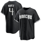 Crovyle A.Diamondbacks #4 Ketel Marte Player Black Pointed collar Replica Game Stitched Jerseys