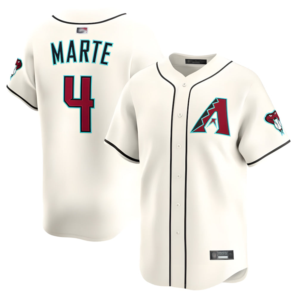 Crovyle A.Diamondbacks #4 Ketel Marte Player Cream Limited Stitched Jerseys
