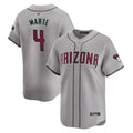Crovyle A.Diamondbacks #4 Ketel Marte Player Gray Replica Game Stitched Jerseys