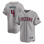 Crovyle A.Diamondbacks #4 Ketel Marte Player Gray Replica Game Stitched Jerseys