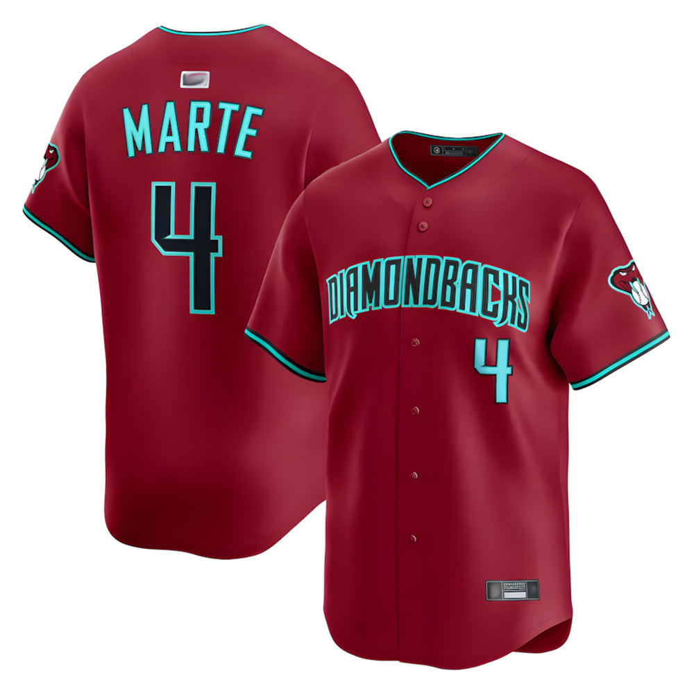 Crovyle A.Diamondbacks #4 Ketel Marte Player Red Home Limited Stitched Jerseys