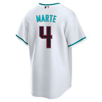 Crovyle A.Diamondbacks #4 Ketel Marte Player White Replica Alt Game Stitched Jerseys