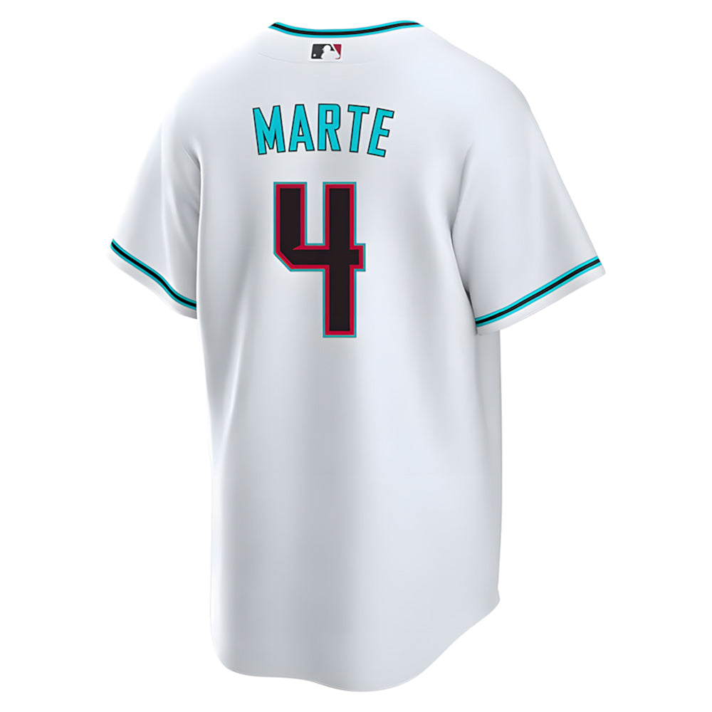 Crovyle A.Diamondbacks #4 Ketel Marte Player White Replica Alt Game Stitched Jerseys