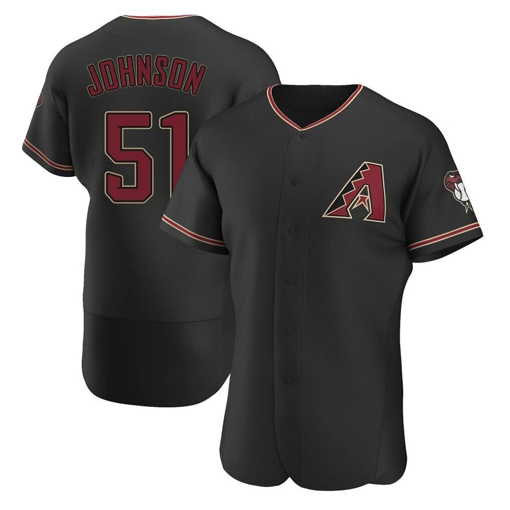 Crovyle A.Diamondbacks #51 Randy Johnson Player Black Authentic Alternate Stitched Jerseys