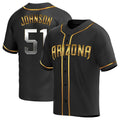 Crovyle A.Diamondbacks #51 Randy Johnson Player Black Golden Replica Alternate Stitched Jerseys