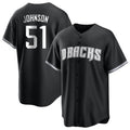 Crovyle A.Diamondbacks #51 Randy Johnson Player Black White Replica Alternate Stitched Jerseys