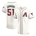Crovyle A.Diamondbacks #51 Randy Johnson Player Cream Elite Home Patch Stitched Jerseys