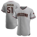 Crovyle A.Diamondbacks #51 Randy Johnson Player Gray Authentic Road Stitched Jerseys