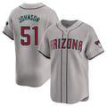 Crovyle A.Diamondbacks #51 Randy Johnson Player Gray Limited Away Stitched Jerseys