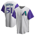 Crovyle A.Diamondbacks #51 Randy Johnson Purple Replica Alternate Cooperstown Collection Stitched Jerseys