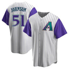 Crovyle A.Diamondbacks #51 Randy Johnson Purple Replica Alternate Cooperstown Collection Stitched Jerseys