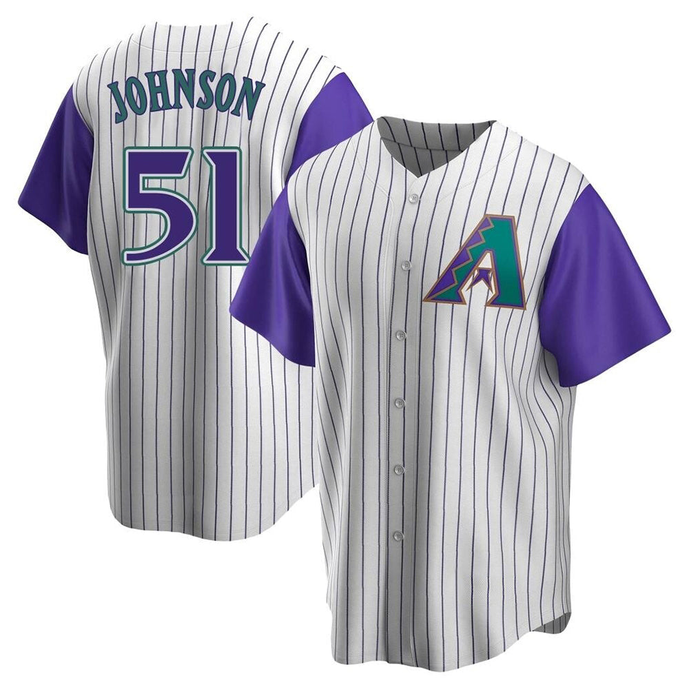 Crovyle A.Diamondbacks #51 Randy Johnson Purple Replica Alternate Cooperstown Collection Stitched Jerseys