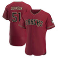 Crovyle A.Diamondbacks #51 Randy Johnson Red Authentic Crimson Alternate Stitched Jerseys