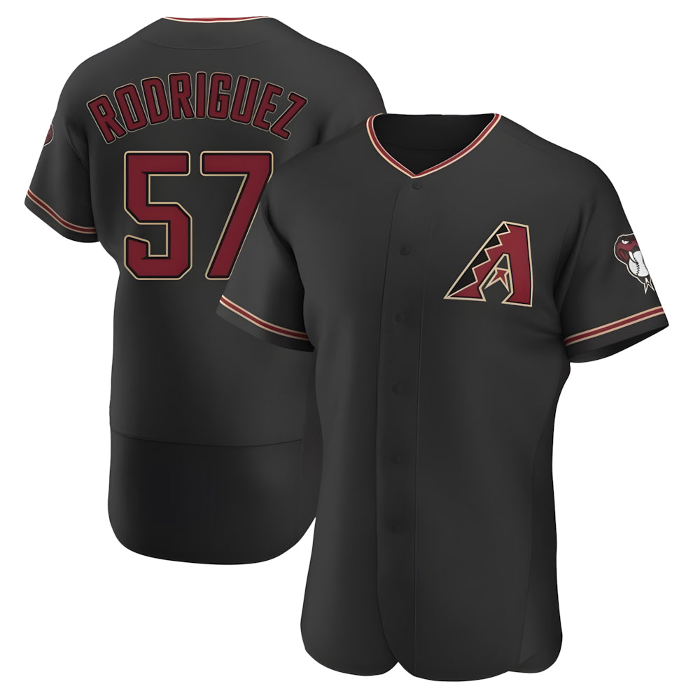 Crovyle A.Diamondbacks #57 Eduardo Rodriguez Player Black Alternate Stitched Jersey