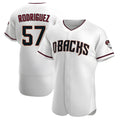 Crovyle A.Diamondbacks #57 Eduardo Rodriguez Player White Crimson Home Stitched Jersey