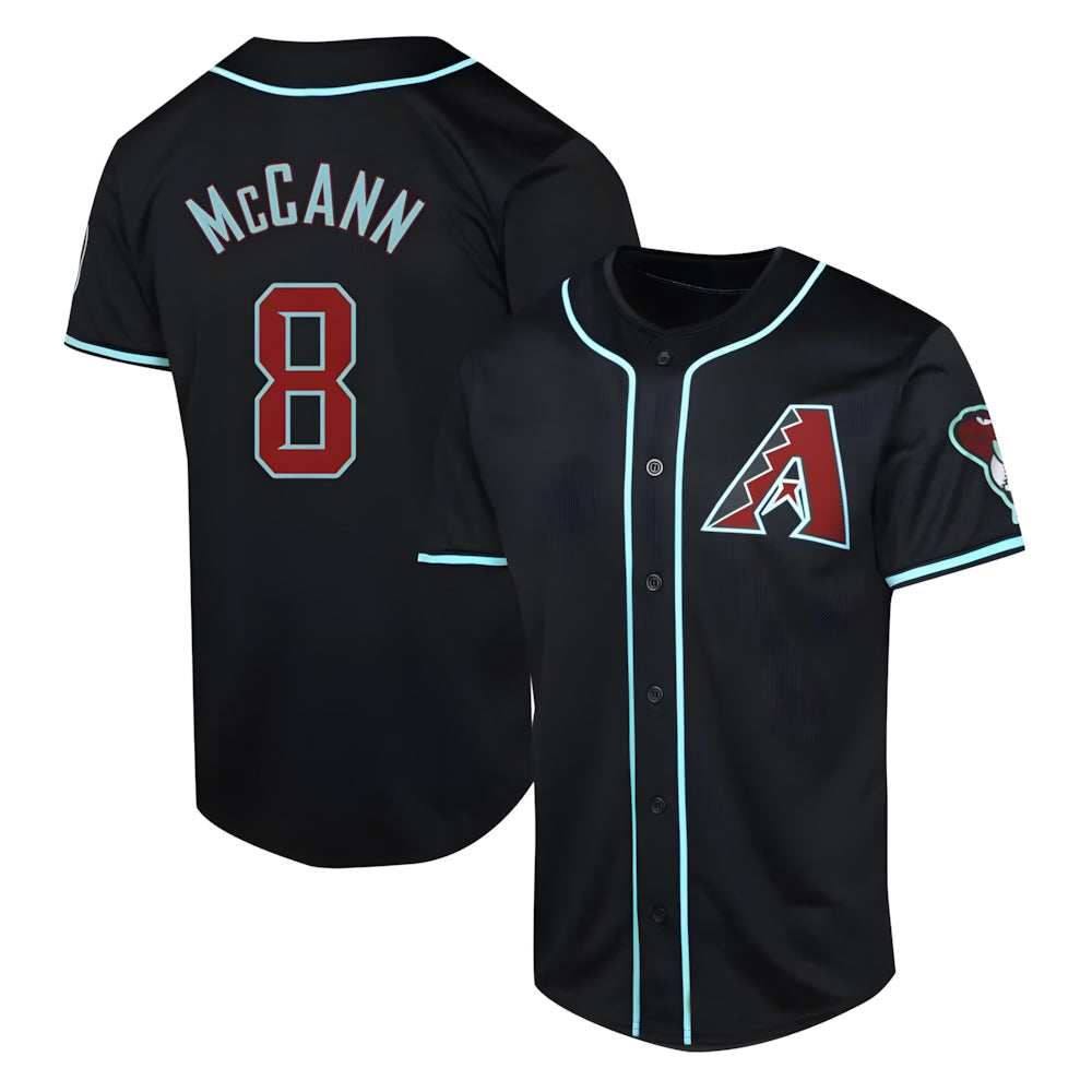 Crovyle A.Diamondbacks #8 James McCann Player Black Red Limited Alternate Stitched Jersey