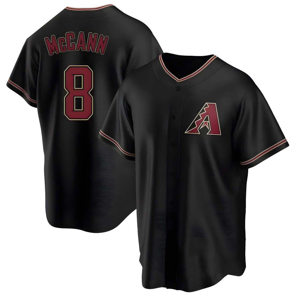 Crovyle A.Diamondbacks #8 James McCann Player Black Replica Alternate Stitched Jersey
