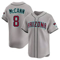 Crovyle A.Diamondbacks #8 James McCann Player Gray Limited Alternate Stitched Jersey